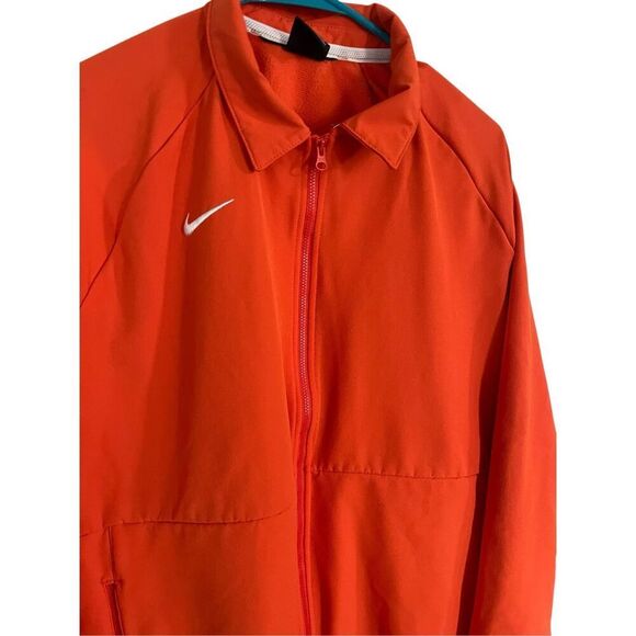 Nike Mens Orange Long Sleeve Fleece Thermal Fit Full Zip Track Jacket 2XL - Picture 2 of 8